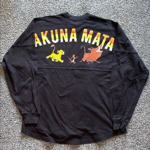 Spirit Jersey Disney Lion King Hakuna Matata Black Size Medium